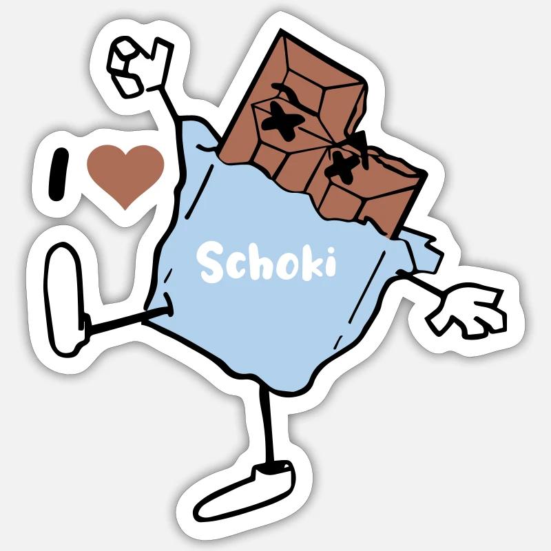 Schoki - Sticker Größe S (10 x 10 cm) - Mattweiß