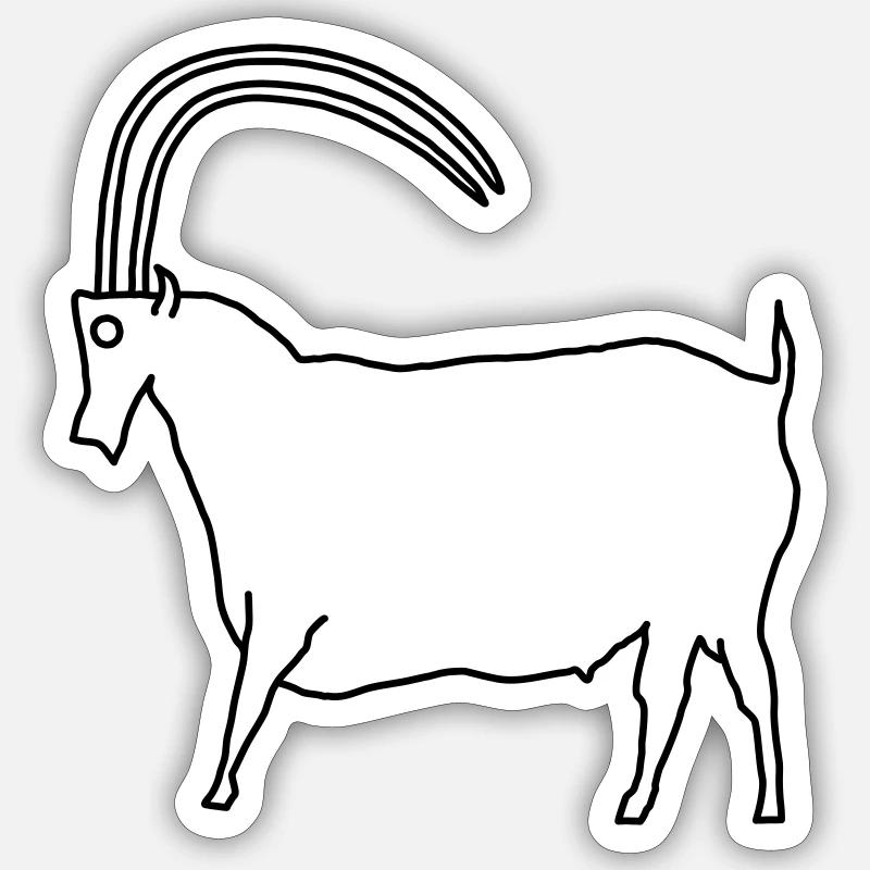 bock11082022 - Sticker Größe S (10 x 10 cm) - Mattweiß
