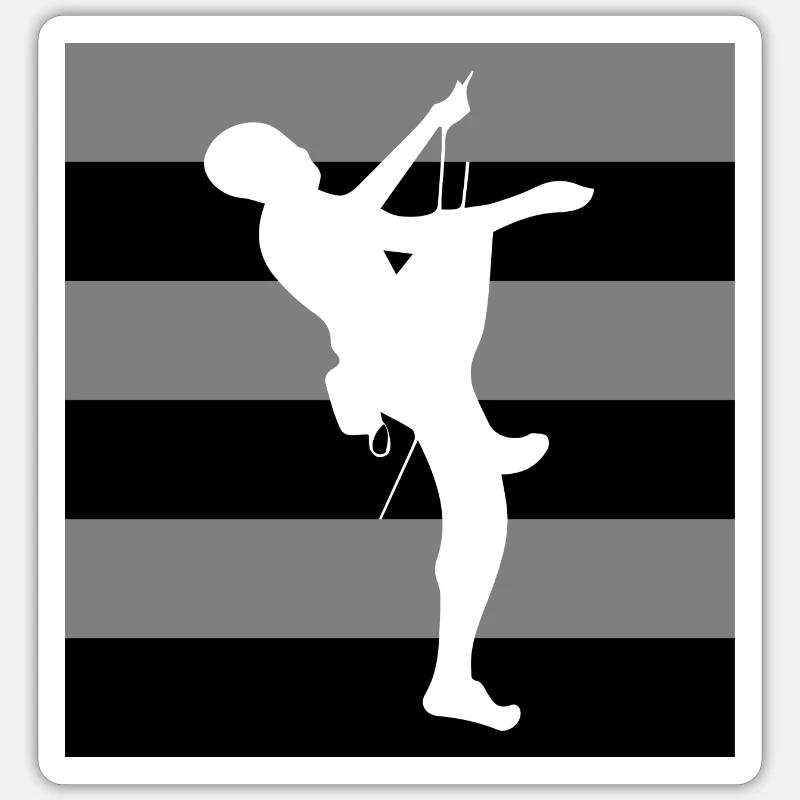 climbing - Sticker size S (10 x 10 cm) - white matte