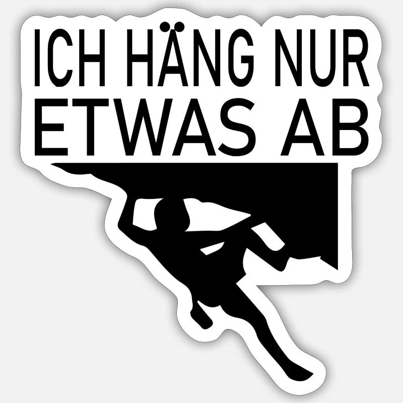 climbing - Sticker Größe S (10 x 10 cm) - Mattweiß