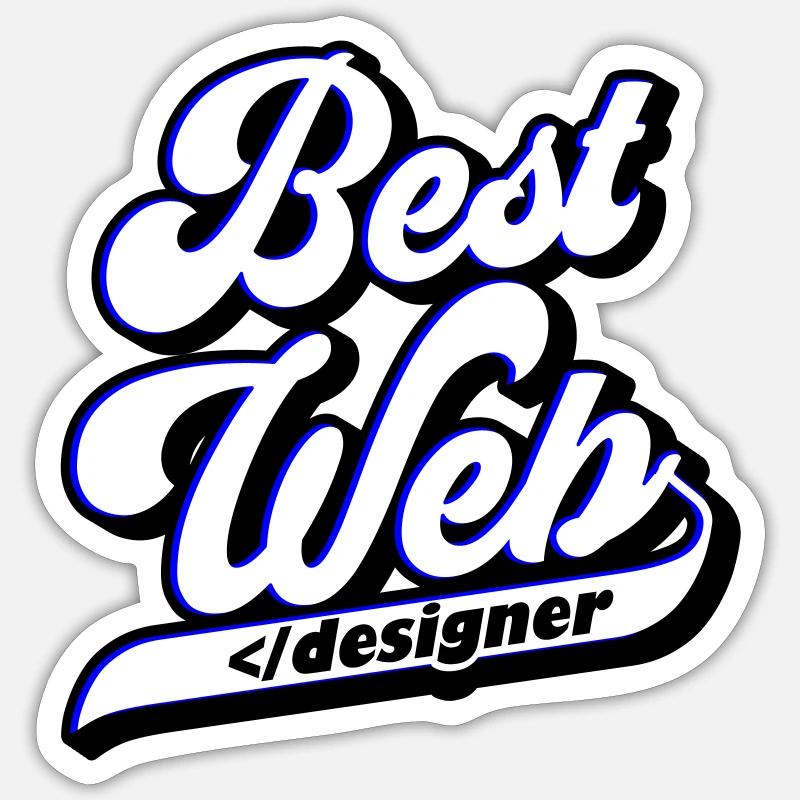 Best Web Designer | Farben änderbar Sticker Größe S (10 x 10 cm)