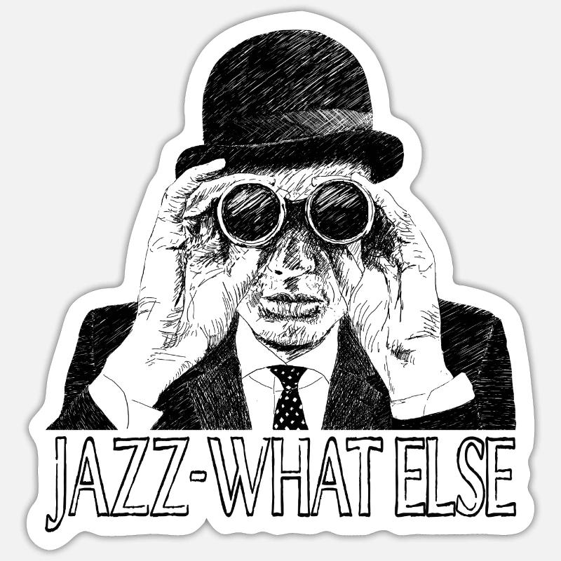 Jazz - Sticker taille S (10 x 10 cm) - blanc mat
