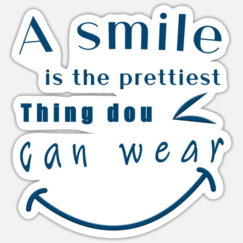 A smile - Sticker size S (10 x 10 cm) - white matte