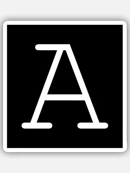 A black - Sticker Größe S (10 x 10 cm) - Mattweiß
