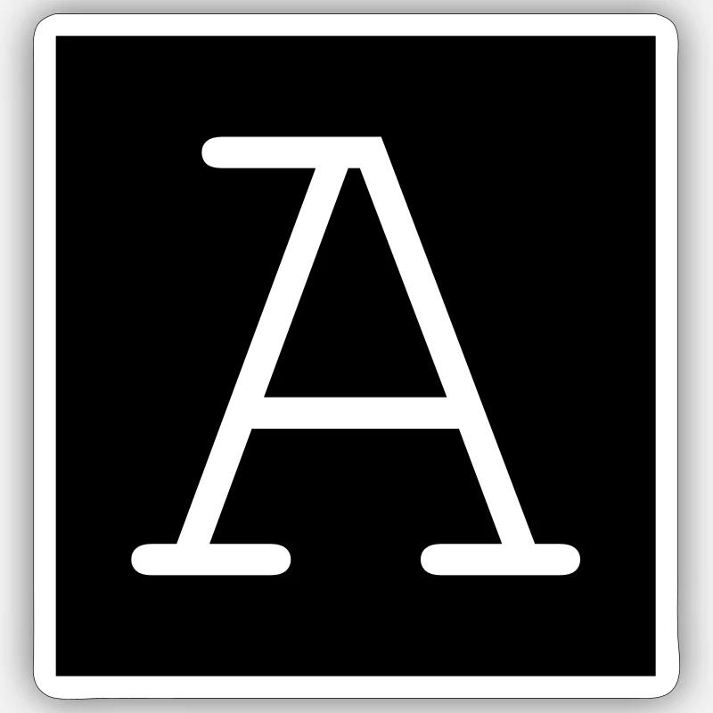 A black Sticker Größe S (10 x 10 cm)