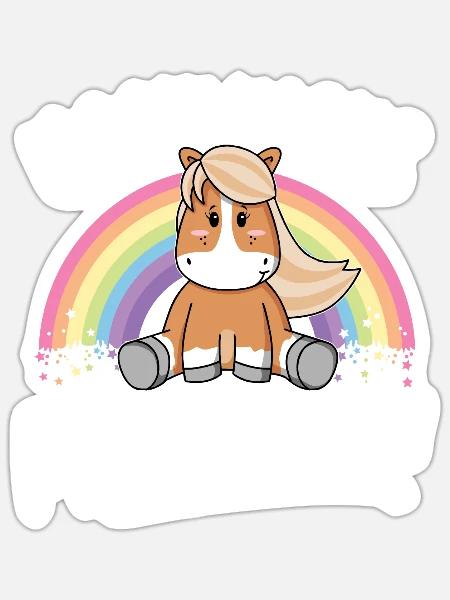 Pferd Pferdesport Mädchen Nachwuchs Pferdewirtin - Sticker Größe S (10 x 10 cm) - Mattweiß