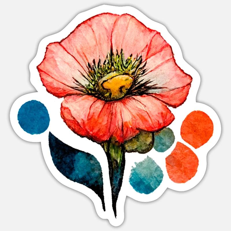 Blume Sticker Größe S (10 x 10 cm)