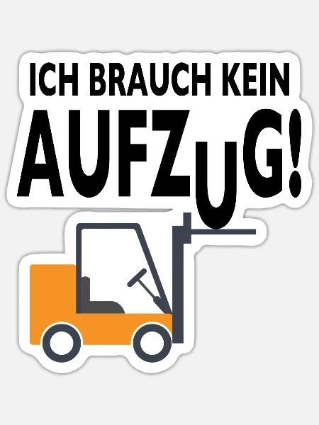 Staplerfahrer Lagerist Gabelstaplerfahrer Stapler - Sticker Größe S (10 x 10 cm) - Mattweiß