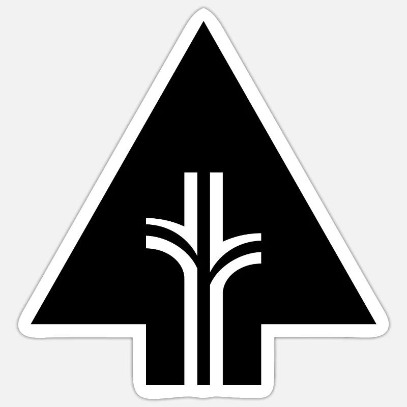 Icon tree in Arrow Sticker size S (10 x 10 cm)