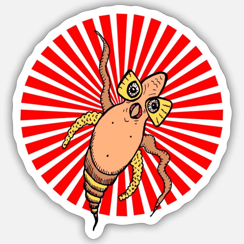 Bacteria | - Sticker size S (10 x 10 cm) - white matte