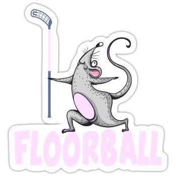 floorball floorball floorball season - Sticker size S (10 x 10 cm) - white matte - Front
