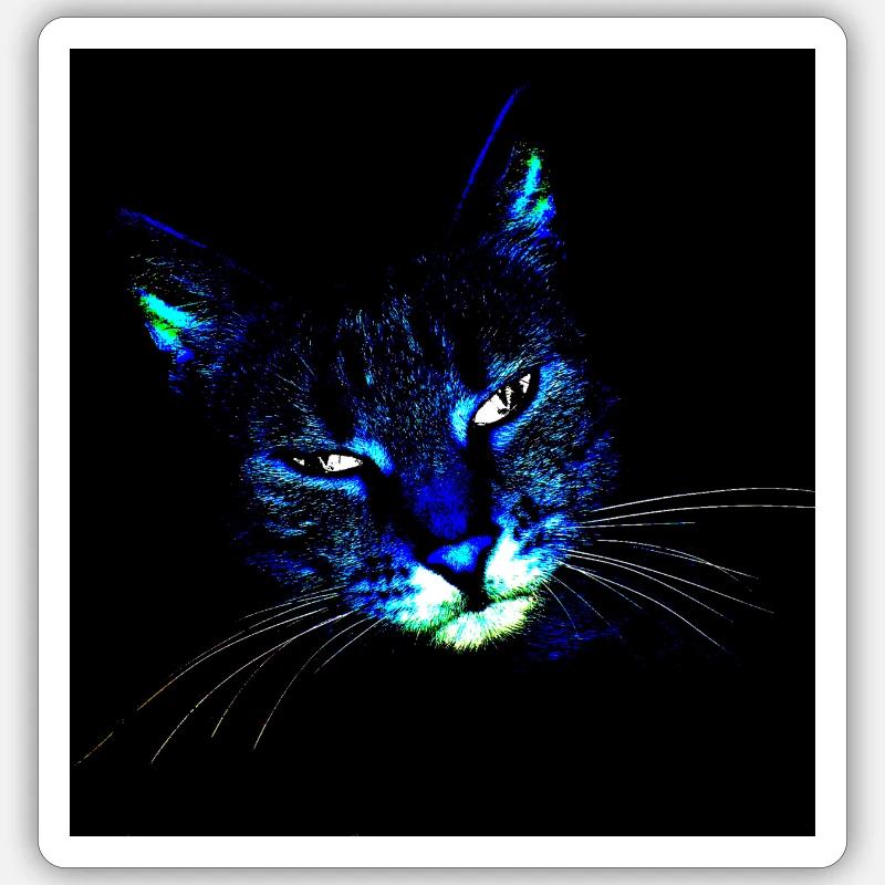 kitty cat - Sticker Größe S (10 x 10 cm) - Mattweiß