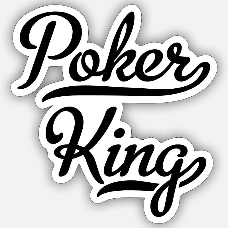 Poker - Sticker size S (10 x 10 cm) - white matte