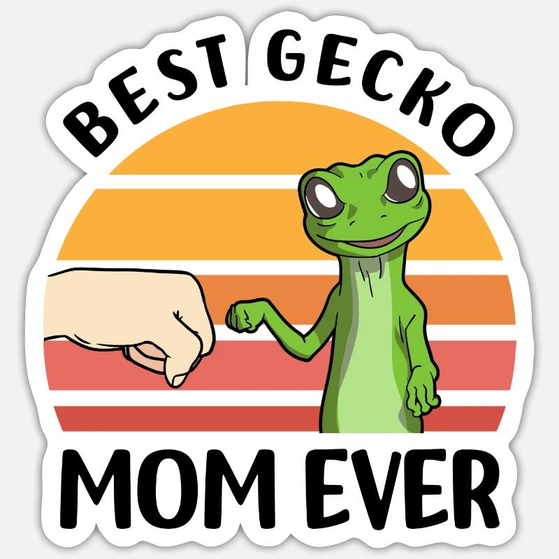 Geckos - Sticker size S (10 x 10 cm) - white matte
