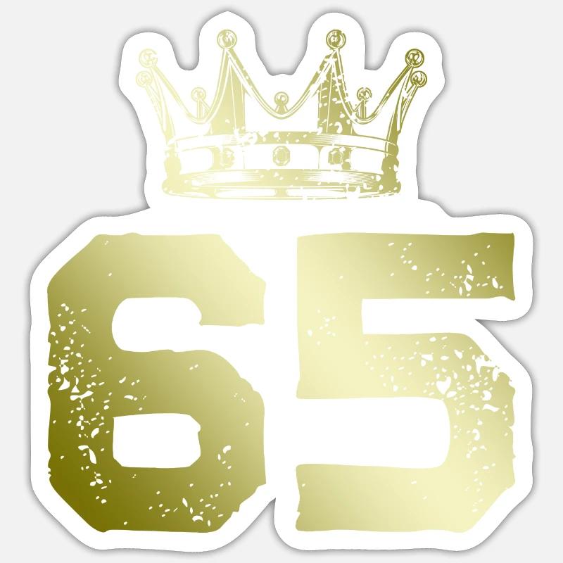 65 Couronne numérique - Sticker taille S (10 x 10 cm) - blanc mat