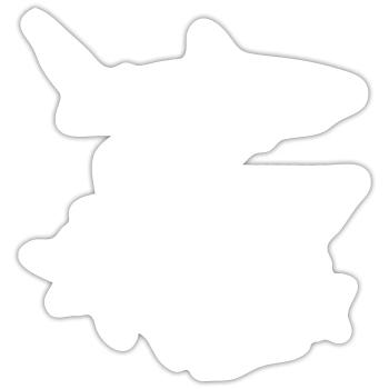 Haie - Sticker Größe S (10 x 10 cm) - Mattweiß - Vorne