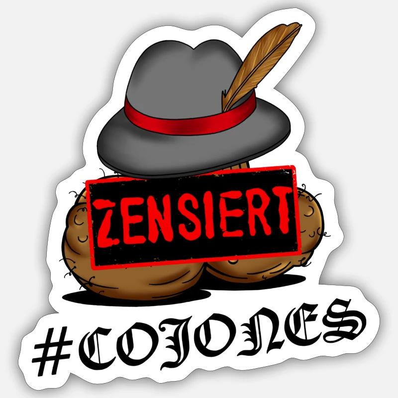 Federball Hut - Sticker Größe S (10 x 10 cm) - Mattweiß