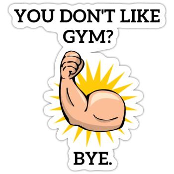 Let's GO GYM! - Sticker Größe S (10 x 10 cm) - Mattweiß - Vorne