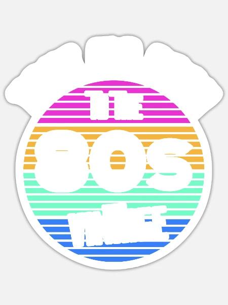 Leben in den Achtzigern - Sticker Größe S (10 x 10 cm) - Mattweiß