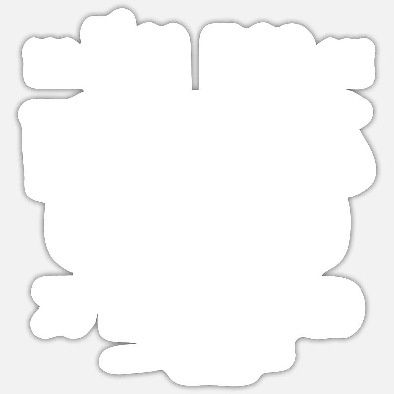 pas de sous - Sticker taille S (10 x 10 cm) - blanc mat