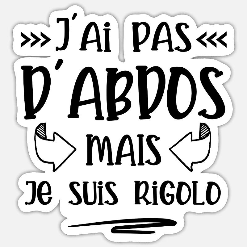 pas d'abdos Sticker taille S (10 x 10 cm)