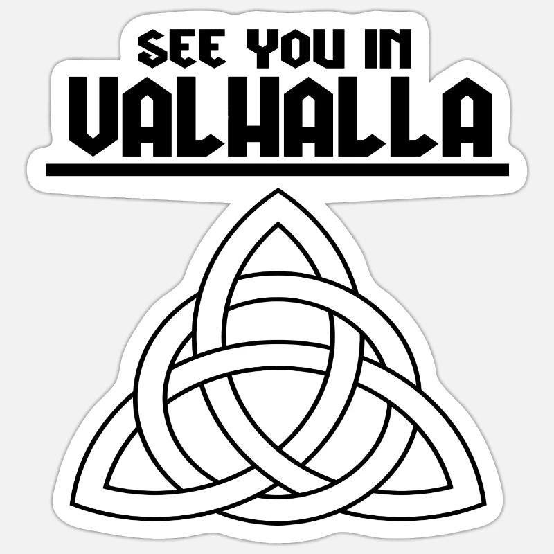 Valhalla - Sticker taille S (10 x 10 cm) - blanc mat