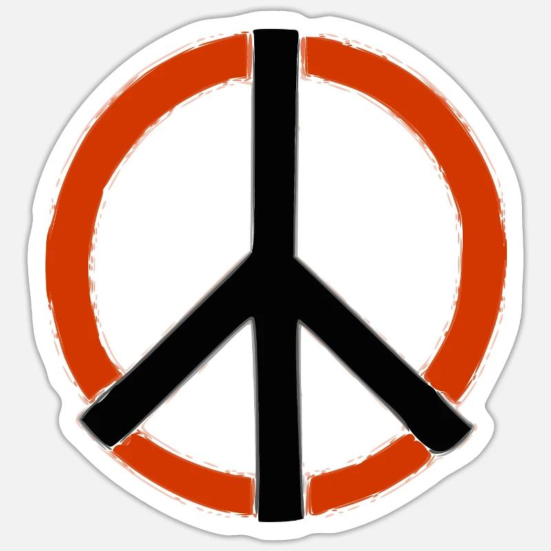 Frieden Friedenszeichen Friedensbewegung Zeichen Sticker Größe S (10 x 10 cm)
