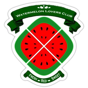 Watermelon lovers club - Sticker size S (10 x 10 cm) - white matte - Front