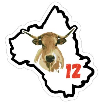 Aveyron in France - Sticker size S (10 x 10 cm) - white matte - Front