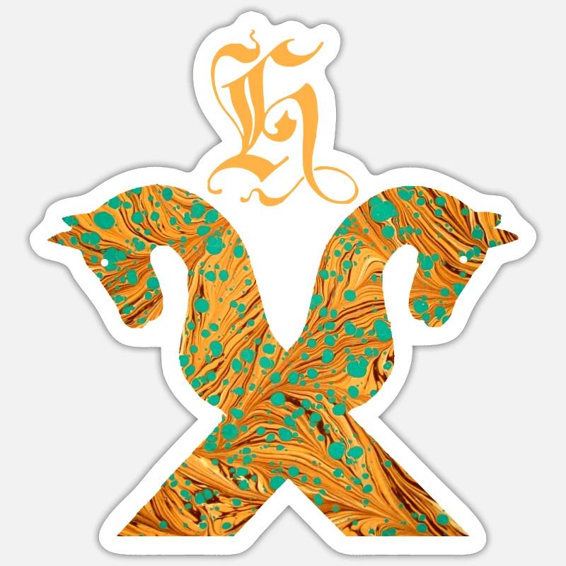 cheval pignon e 95 h Sticker taille S (10 x 10 cm)