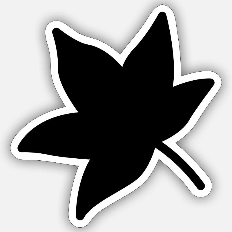 leaf 31 - Sticker Größe S (10 x 10 cm) - Mattweiß