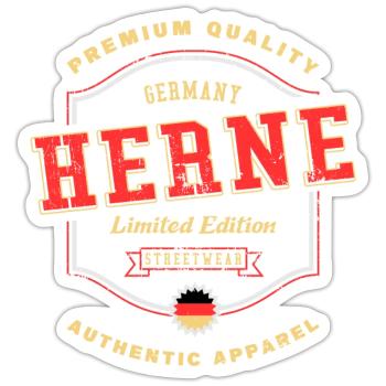 Herne Germany City Font Vintage Retro - Sticker size S (10 x 10 cm) - white matte - Front