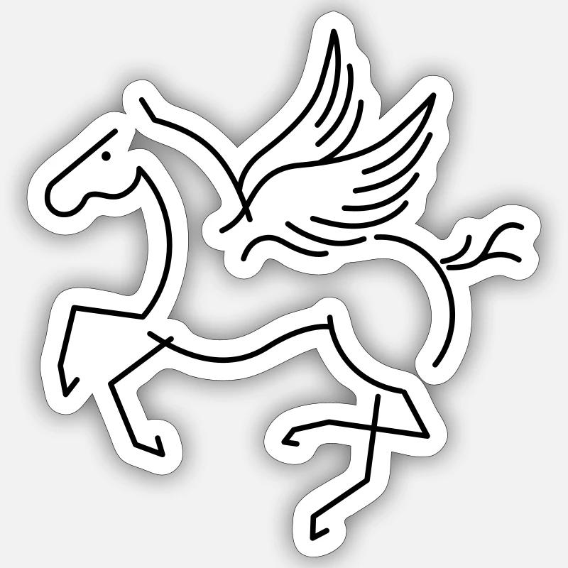 Pegasus - Sticker size S (10 x 10 cm) - white matte