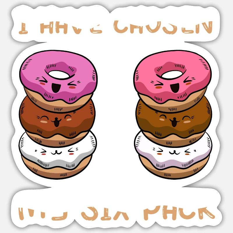 Donut Sixpack Donuts Funny Funny Saying Gift Sticker size S (10 x 10 cm)