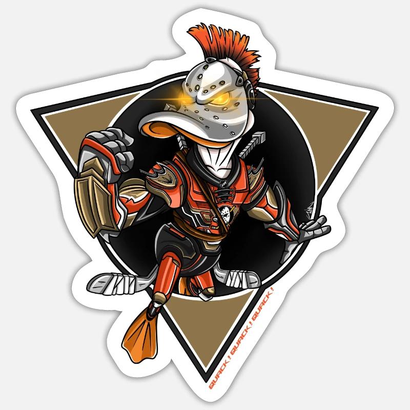 Les DUCKS - Sticker taille S (10 x 10 cm) - blanc mat