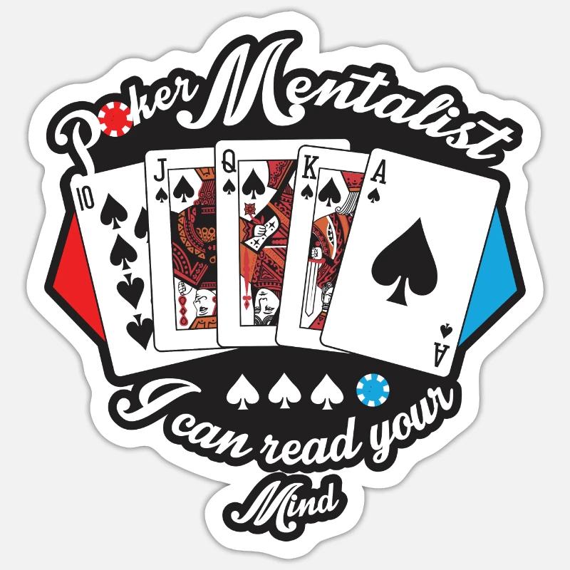 Poker Mind Reader Sticker size S (10 x 10 cm)