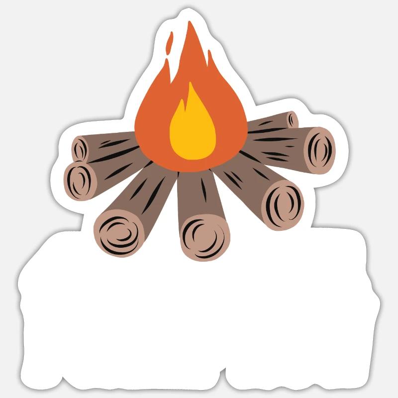 Évidemment, je suis un campeur - Sticker taille S (10 x 10 cm) - blanc mat