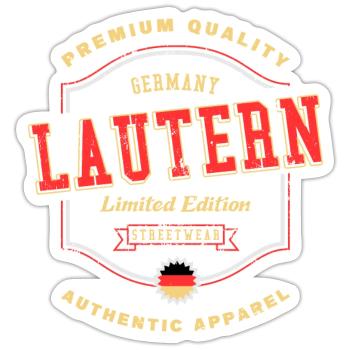 Kaiserslautern Germany City Font Vintage - Sticker size S (10 x 10 cm) - white matte - Front
