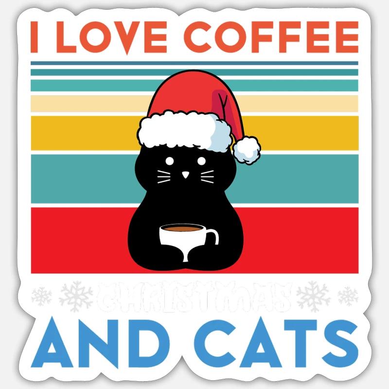 Kaffee - Sticker Größe S (10 x 10 cm) - Mattweiß