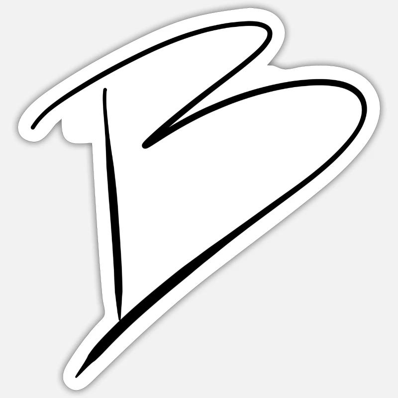 B - Sticker size S (10 x 10 cm) - white matte