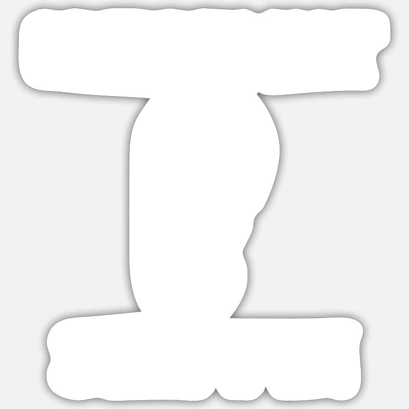 bouldering - Sticker Größe S (10 x 10 cm) - Mattweiß