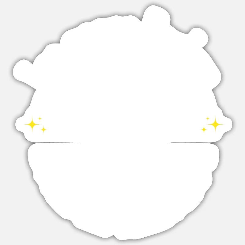 Les papas barbus - Sticker taille S (10 x 10 cm) - blanc mat