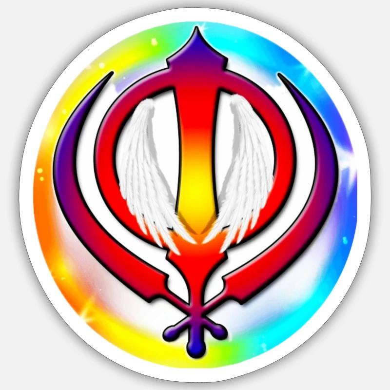 Sikh Khanda Glaube Sticker Größe S (10 x 10 cm)