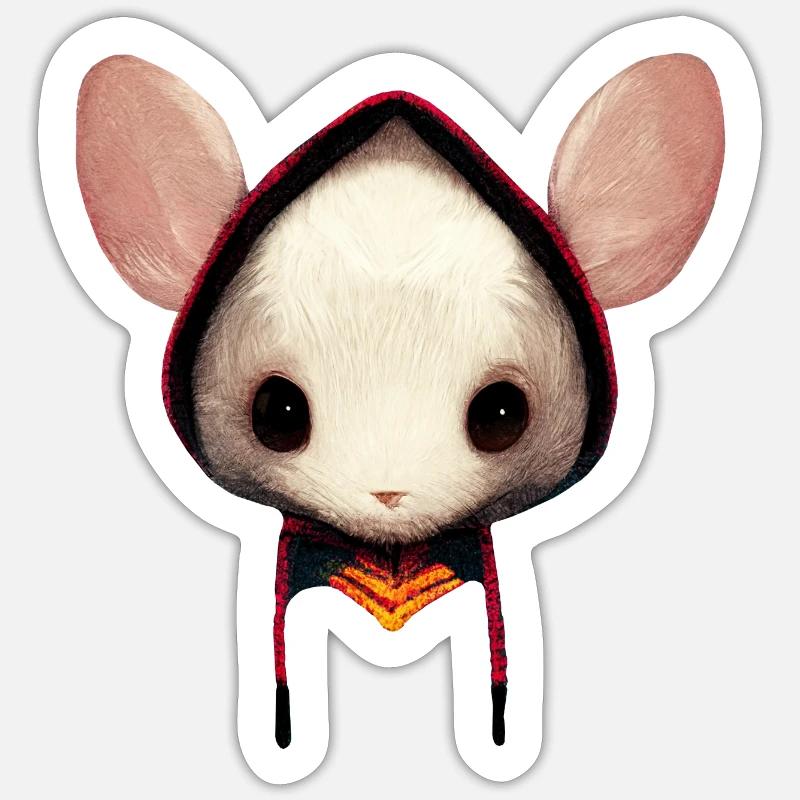 Maus-Wanderer Sticker Größe S (10 x 10 cm)