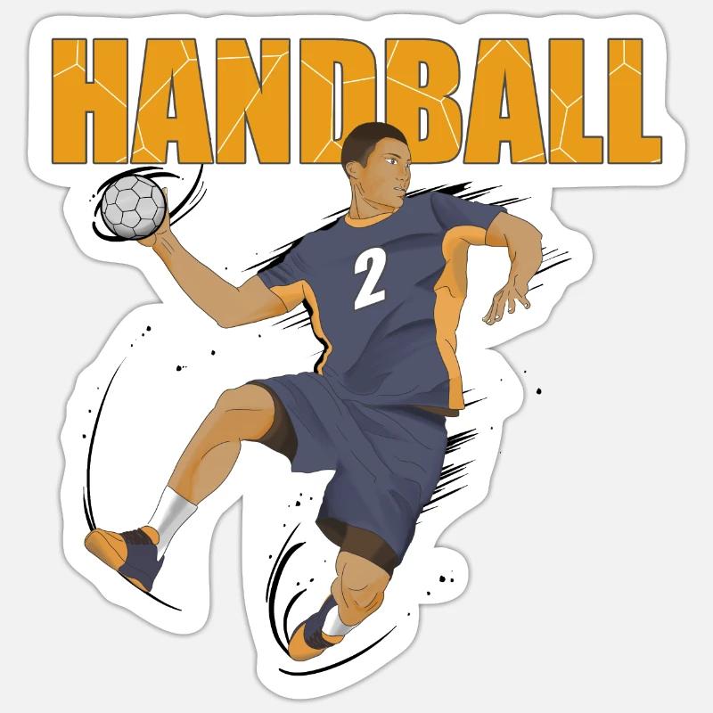 Handball - Sticker Größe S (10 x 10 cm) - Mattweiß