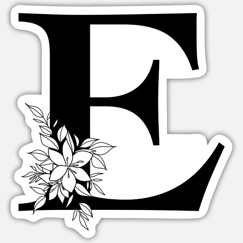 Letter E Sticker size S (10 x 10 cm)