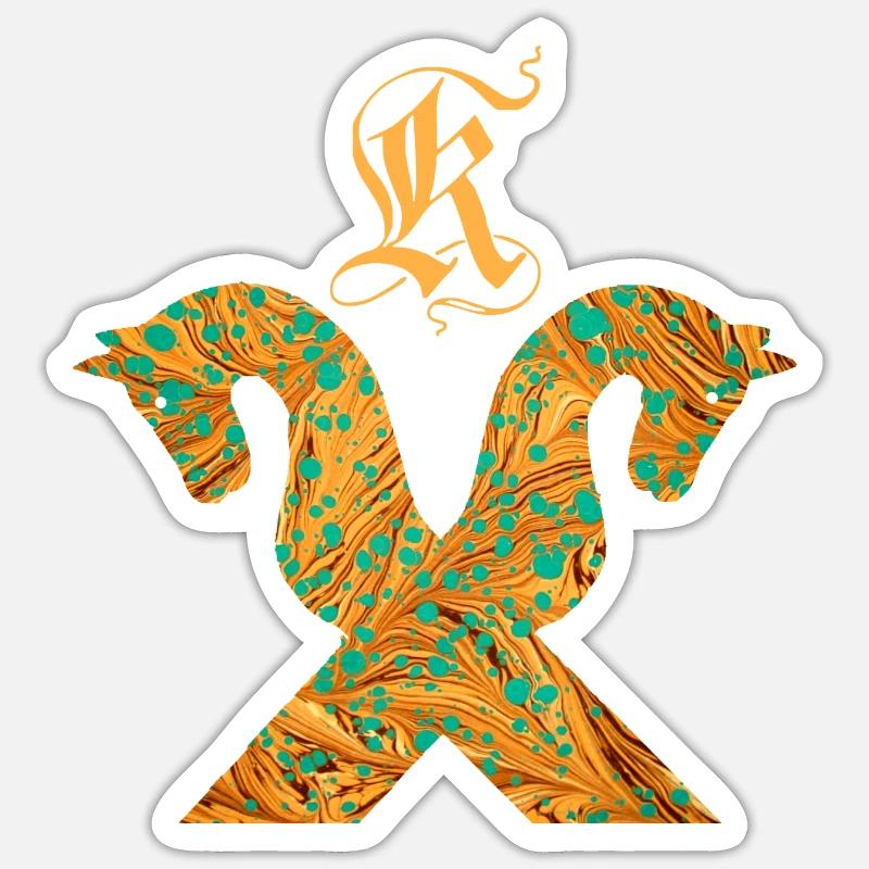 Pignon à cheval E 95 K Sticker taille S (10 x 10 cm)