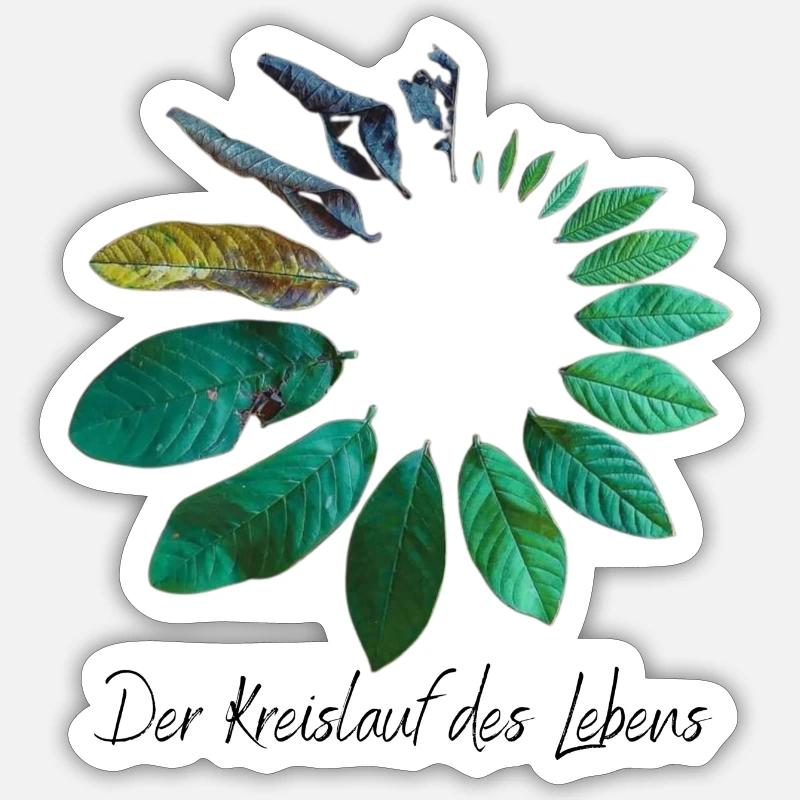 Leben - Sticker Größe S (10 x 10 cm) - Mattweiß