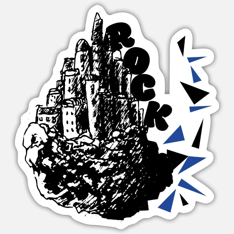 Fels - Sticker Größe S (10 x 10 cm) - Mattweiß