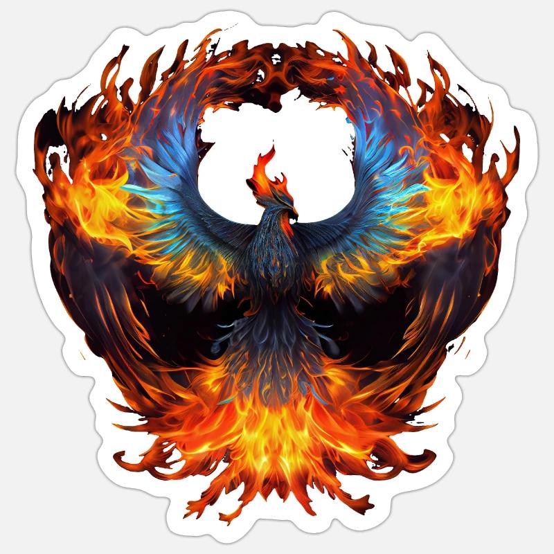 Phoenix - Sticker size S (10 x 10 cm) - white matte